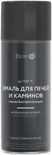 Elcon Max Therm термостойкая эмаль для печей и каминов (520 мл) черная