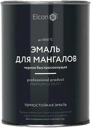 Elcon Max Therm термостойкая эмаль для мангалов (800 г) черная