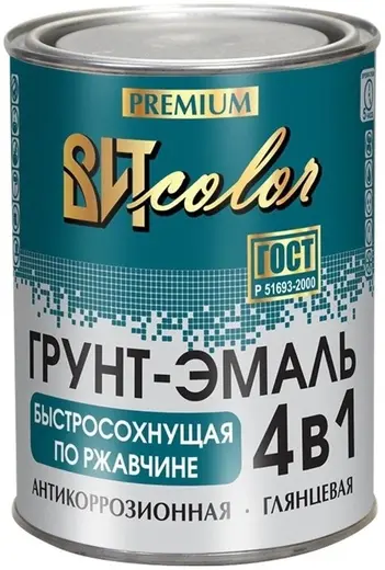 Вит Color Premium грунт-эмаль быстросохнущая по ржавчине 4 в 1 (800 г) голубая