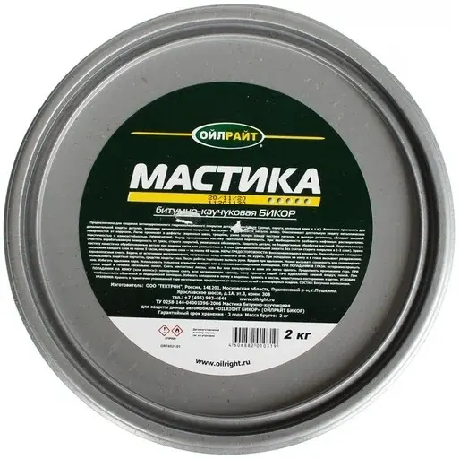 oilright мастика бикор (пластиковая банка) 2кг