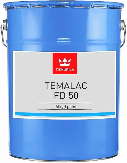 Тиккурила Temalac FD 50 быстровысыхающая алкидная покрывная краска полуглянцевая (20 л) база TVL белая полуглянцевая 181 блеск 50 единиц