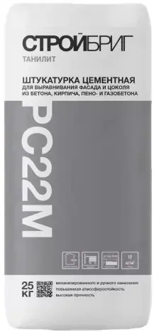 штукатурка цементная танилит рс22 m 25кг