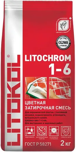 Литокол Litochrom 1-6 цветная затирочная смесь на основе цемента (2 кг) C.200 венге
