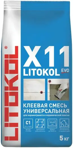 Литокол X11 Evo клеевая смесь для облицовочных плиток (5 кг)