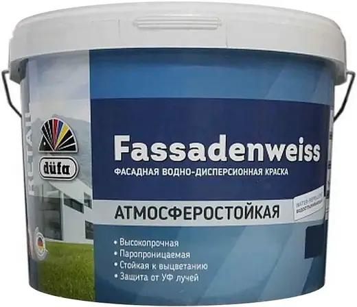 Dufa Retail Fassadenweiss краска фасадная водно-дисперсионная (2.5 л) белая