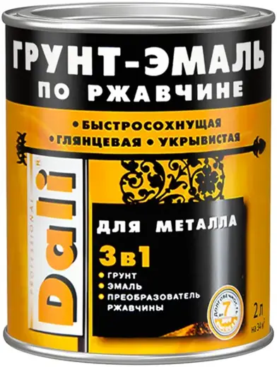 Dali грунт-эмаль по ржавчине 3 в 1 для металла (9 л) RAL 5017