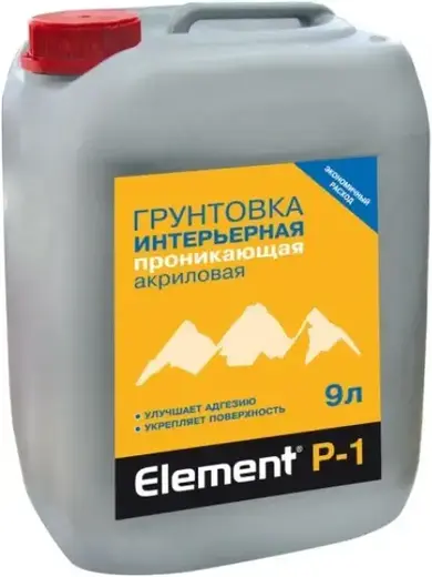 Alpa Element P-1 грунтовка интерьерная проникающая акриловая (9 л)