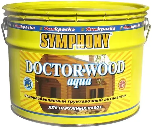 Финкраска Симфония Doctor-Wood Aqua водоразбавляемый грунтовочный антисептик (3 л)