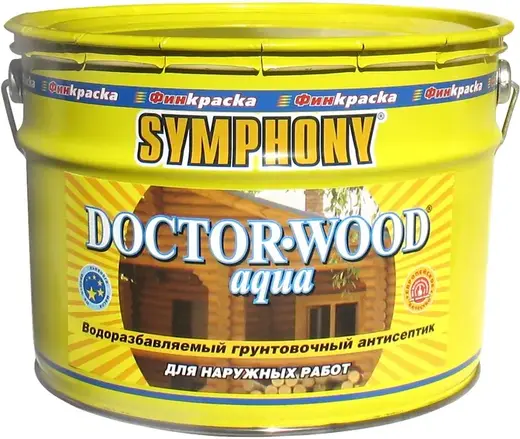 Финкраска Симфония Doctor-Wood Aqua водоразбавляемый грунтовочный антисептик (3 л)