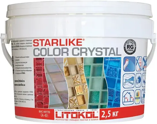 Литокол Starlike Color Crystal эпоксидная затирочная смесь (2.5 кг) C.351 красная (Помпеи)