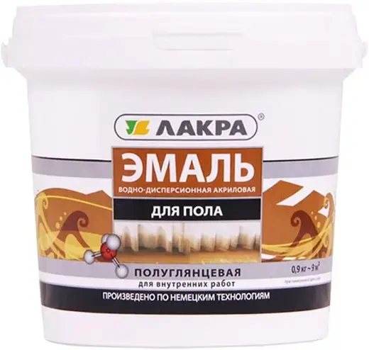 Лакра эмаль акриловая для пола (900 г) желто-коричневая