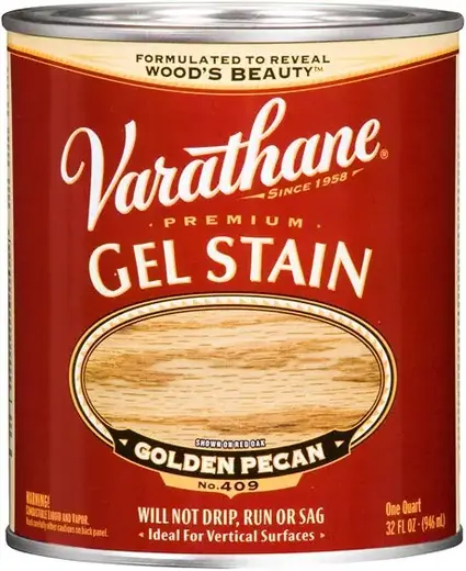 Rust-Oleum Varathane Gel Stain морилка-гель универсальная для внутренних и наружных работ (946 мл) золотой орех