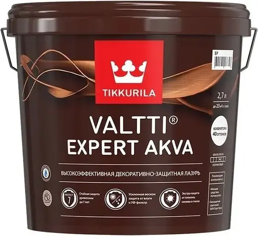 Тиккурила Valtti Expert Akva высокоэффективная декоративно-защитная лазурь (2.7 л ) палисандр