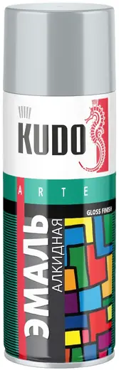 Kudo Arte Gloss Finish 3P Technology эмаль алкидная универсальная (520 мл) серая RAL 7040