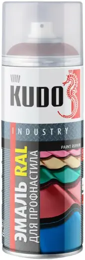 Kudo Industry Paint Repair эмаль RAL для профнастила и металлочерепицы (520 мл) коричнево-красная