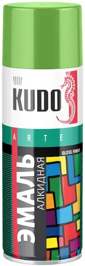 Kudo Arte Gloss Finish 3P Technology эмаль алкидная универсальная (520 мл) салатовая RAL 6018