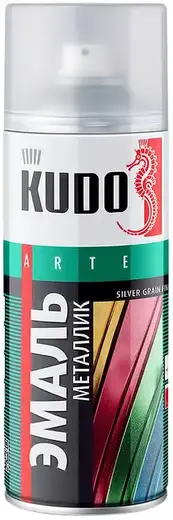Kudo Arte Silver Grain Finish эмаль металлик универсальная (520 мл) серебристый кварц