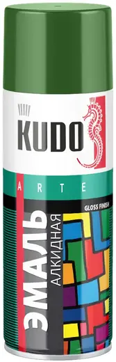 Kudo Arte Gloss Finish 3P Technology эмаль алкидная универсальная (520 мл) зеленая листва RAL 6002