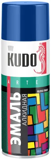 Kudo Arte Gloss Finish 3P Technology эмаль алкидная универсальная (520 мл) ультрамариново-синяя RAL 5002