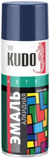 Kudo Arte Gloss Finish 3P Technology эмаль алкидная универсальная (520 мл) темно-синяя RAL 5003