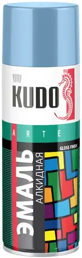 Kudo Arte Gloss Finish 3P Technology эмаль алкидная универсальная (520 мл) серо-голубая RAL 5024