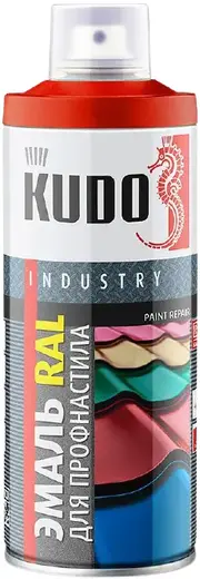 Kudo Industry Paint Repair эмаль RAL для профнастила и металлочерепицы (520 мл) красная окись