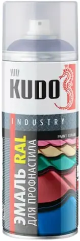 Kudo Industry Paint Repair эмаль RAL для профнастила и металлочерепицы (520 мл) ультрамариново-синяя