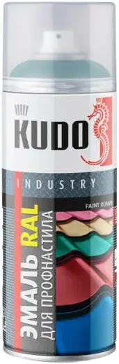 Kudo Industry Paint Repair эмаль RAL для профнастила и металлочерепицы (520 мл) синяя вода