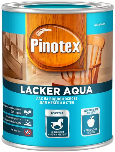 Лак для стен и мебели pinotex lacker aqua 1л матовый