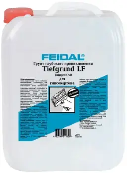 Feidal Tiefgrund LF грунтовка для гипсокартона глубокопроникающая укрепляющая (10 л) морозостойкая