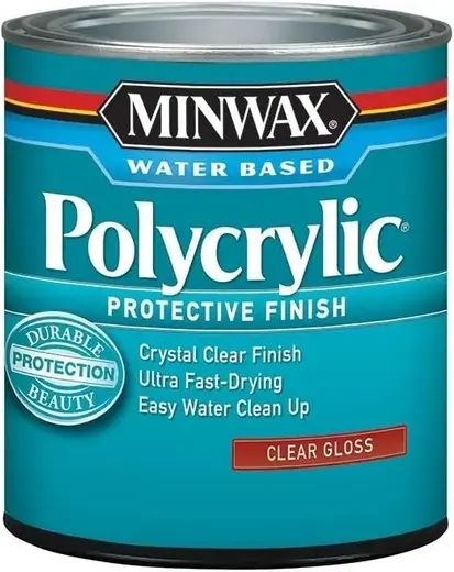 Minwax Polycrylic Protective Finish защитное покрытие на водной основе (946 мл) глянцевый