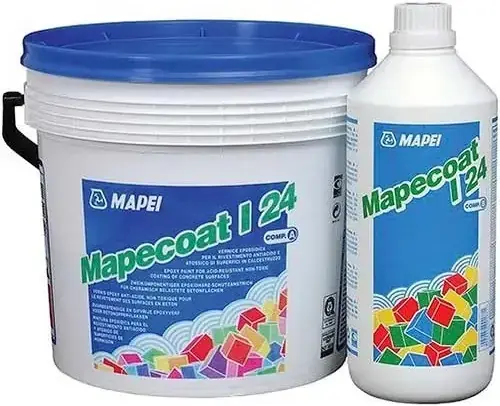 Mapei Mapecoat I 24 эпоксидная двухкомпонентная краска (4 кг) бесцветный