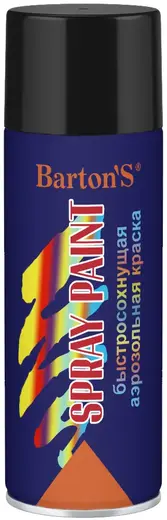 Bartons Spray Paint быстросохнущая аэрозольная краска (520 мл) черная
