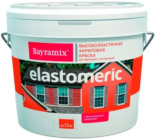 Bayramix Elastomerik высокоэластичное декоративное покрытие (2.7 л) белое