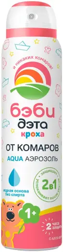 Дэта Бэби Кроха Aqua аэрозоль от комаров 2 в 1 (75 мл)