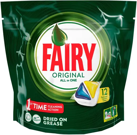 Fairy Original All in One Лимон капсулы для посудомоечной машины (12 капсул)