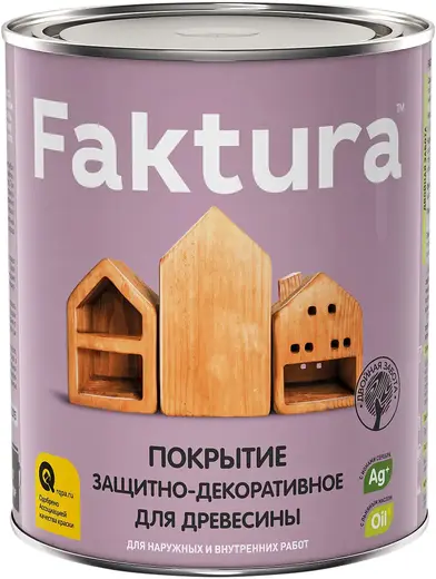 Faktura покрытие защитно-декоративное для древесины (700 мл) белый дуб