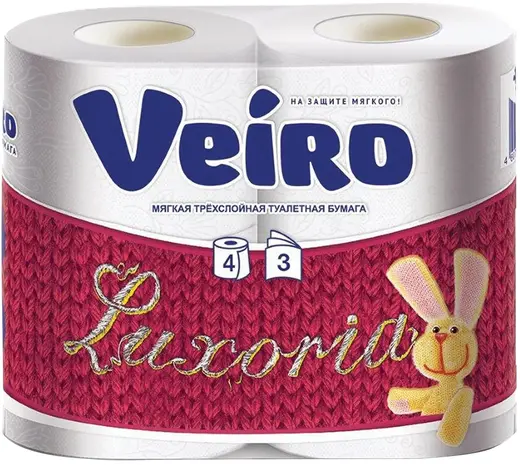 Veiro Luxoria бумага туалетная (4 рулона в упаковке)