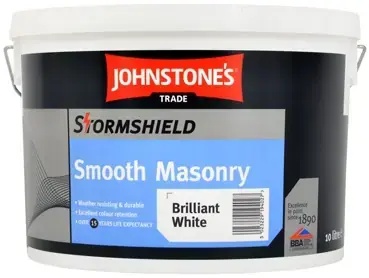 Johnstones Stormshield Smooth Masonry акриловая матовая фасадная краска (10 л) белая