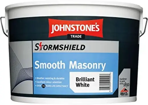 Johnstones Stormshield Smooth Masonry акриловая матовая фасадная краска (5 л) белая база L