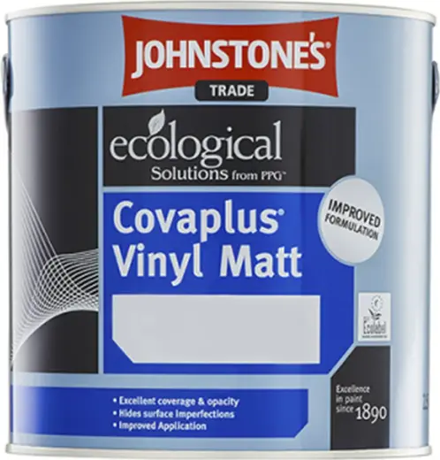 Johnstones Covaplus Vinyl Matt краска интерьерная (2.5 л) белая база L