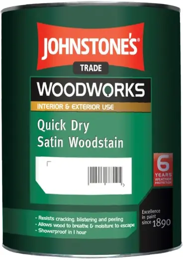 Johnstones Quick Dry Satin Woodstain быстросохнущий защитный состав для древесины (750 мл) светлый дуб