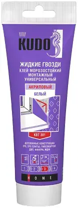 Kudo Home жидкие гвозди клей морозостойкий монтажный универсальный (200 мл)