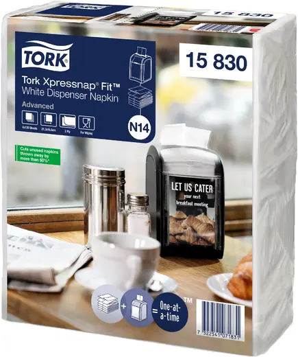 Tork Xpressnap Fit Advanced N14 салфетки диспенсерные (6 пачек * 120 салфеток в упаковке) крафтовые