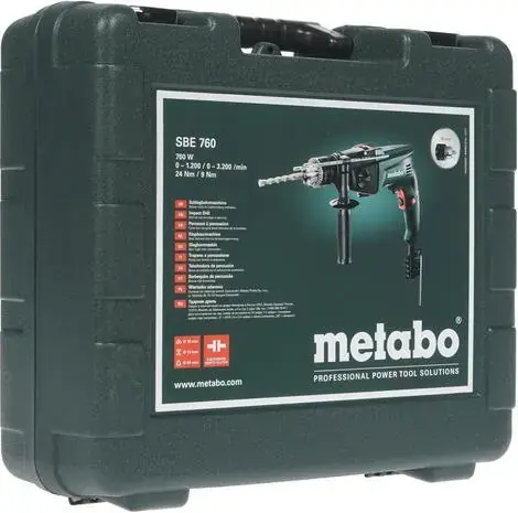 Metabo SBE 760 дрель ударная (760 Вт 18 В) быстрозажимной