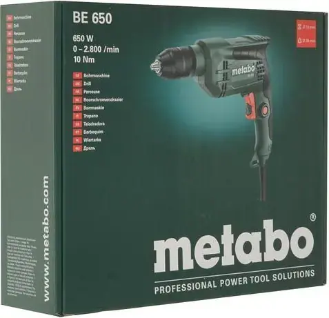 Metabo BE 650 дрель (650 Вт) 10 Нм быстрозажимной