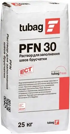 Tubag PFN30 раствор для заполнения швов брусчатки (25 кг) антрацит
