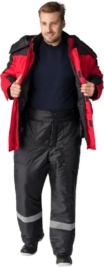 Факел-Спецодежда Европа куртка зимняя (52-54) 170-176 красная/черная