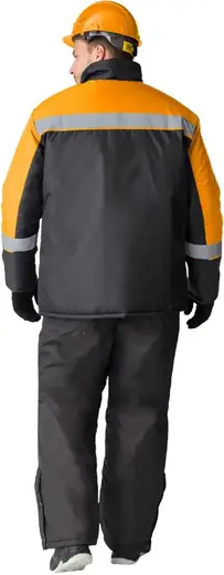 Факел-Спецодежда Стандарт куртка зимняя (44-46) 170-176 оранжевая/черная
