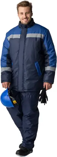 Факел-Спецодежда Стандарт куртка зимняя (44-46) 170-176 васильковая/темно-синяя